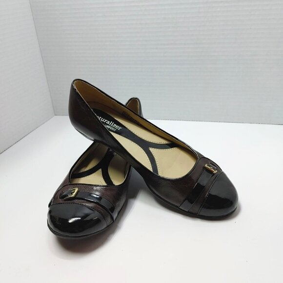 Naturalizer N5 Comfort shoes Brown & Black Women Slip On Shoes Low Heels Flats - Picture 1 of 14